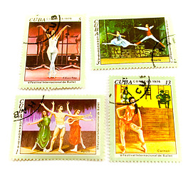 Image showing cuba post stamps