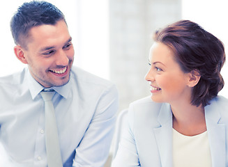 Image showing business team discussing something in office