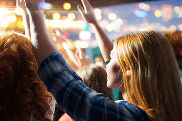 Image showing close up of happy people at concert in night club