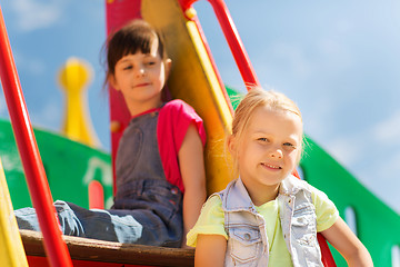 Image showing happy kids on children playground