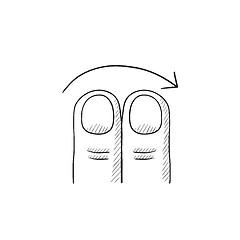 Image showing Touch screen gesture sketch icon.