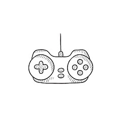 Image showing Joystick sketch icon.