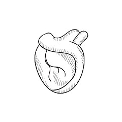 Image showing Heart sketch icon.