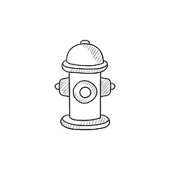 Image showing Fire hydrant  sketch icon.