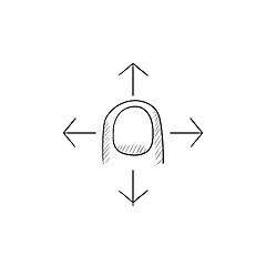 Image showing Touch screen gesture sketch icon.