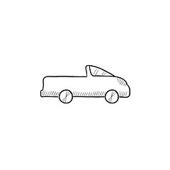 Image showing Pick up truck sketch icon.