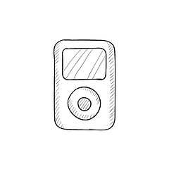 Image showing MP3 player sketch icon.