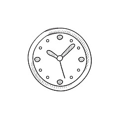 Image showing Wall clock sketch icon.