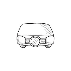 Image showing Multimedia projector sketch icon.