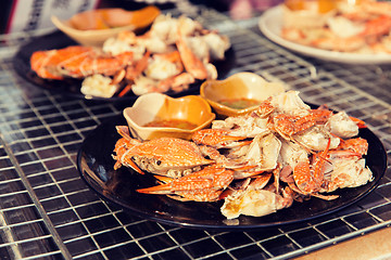 Image showing crabs dish at street market