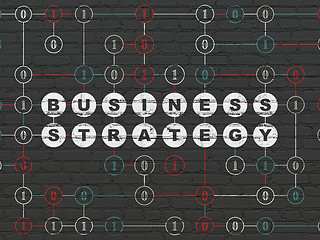 Image showing Business concept: Business Strategy on wall background