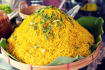 Image showing cooked noodles at street market