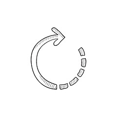Image showing Refresh arrow sketch icon.