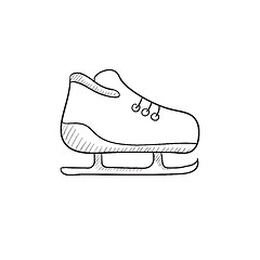 Image showing Skate sketch icon.