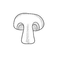 Image showing Mushroom sketch icon.