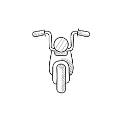 Image showing Motorcycle sketch icon.