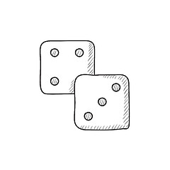 Image showing Dice sketch icon.