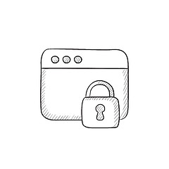 Image showing Security browser sketch icon.