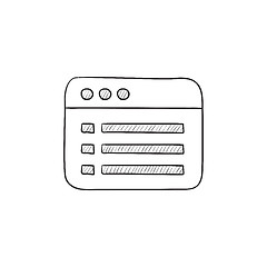 Image showing Browser window with folder contents sketch icon.