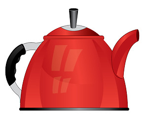 Image showing Red teapot