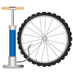 Image showing Manual pump and wheel