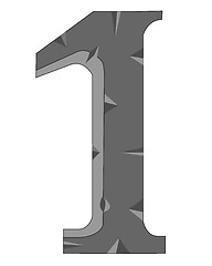 Image showing Numeral one