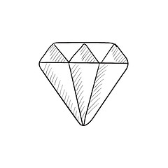 Image showing Diamond sketch icon.