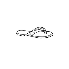 Image showing Flip-flops sketch icon.