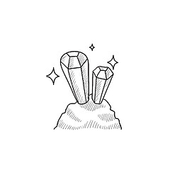 Image showing Gemstones sketch icon.