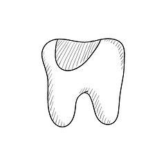 Image showing Tooth decay sketch icon.