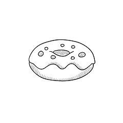 Image showing Doughnut sketch icon.