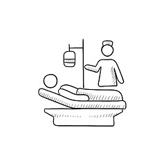 Image showing Nursing care sketch icon.