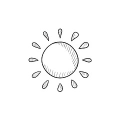 Image showing Sun sketch icon.