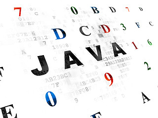 Image showing Database concept: Java on Digital background