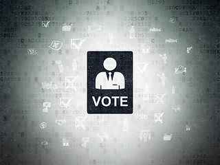 Image showing Political concept: Ballot on Digital Data Paper background