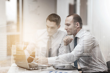 Image showing two businessmen having discussion in office