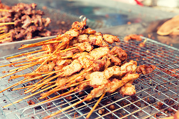 Image showing meat grill at street market