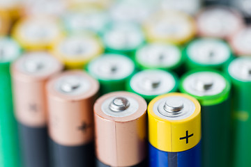 Image showing close up of alkaline batteries