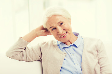 Image showing happy senior woman at home