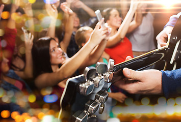 Image showing close up of people at music concert in night club