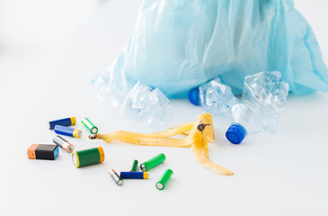 Image showing close up of rubbish bag with trash