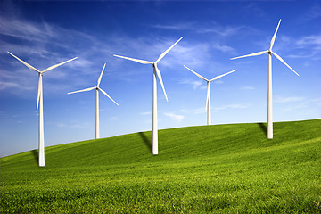 Image showing Wind turbines