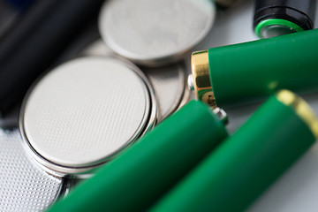 Image showing close up of alkaline batteries