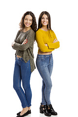 Image showing Two beautiful girls