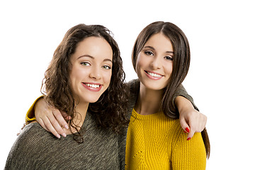 Image showing Two beautiful girls