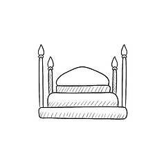 Image showing Taj Mahal sketch icon.