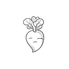 Image showing Beet sketch icon.