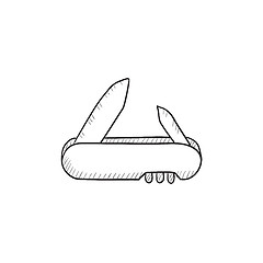Image showing Jackknife sketch icon.