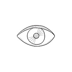 Image showing Eye sketch icon.