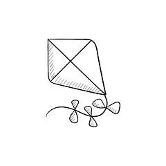 Image showing Kite sketch icon.